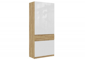 Шкаф распашной 2-х створчатый Бостон ШК-001 белый 100х51х236