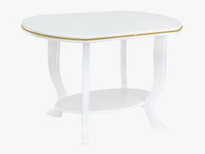 Стол журнальный Ретро М белый 90х56х57