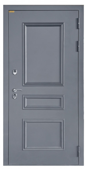 Дверь входная с терморазрывом Аляска Букле графит/Веллюто Бьянко 86х205