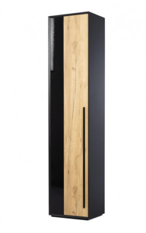 Пенал распашной одностворчатый Неаполь черный 45см