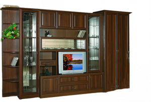 Гостиная стенка Янна 9 Темный орех 220см