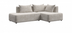 Диван угловой правый раскладной  Кинг  Шенилл милк 270х172