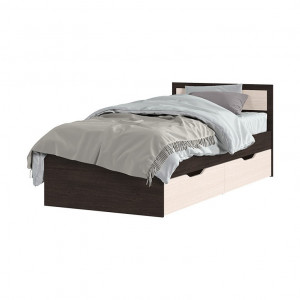 Кровать односпальня Гармония КР 608 с ящиками венге/белфорт 90х200