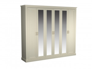 Шкаф распашной  6- створчатый Сиена бежевый 262х55х230