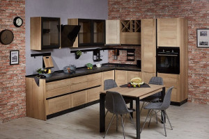 Кухня Сити Дуб Галифакс натуральный 300х60х216