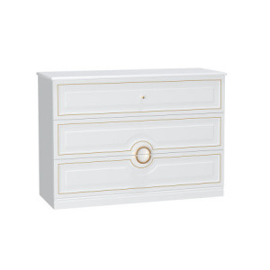 Комод три ящика  Вилла белый 120см