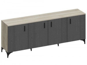 Комод Шер Дуб апрель темный/Сантьяго 183х37х67