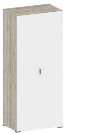Шкаф распашной 2-х створчатый Анима ШК 3008 дуб серый/белый  92х59х215 см