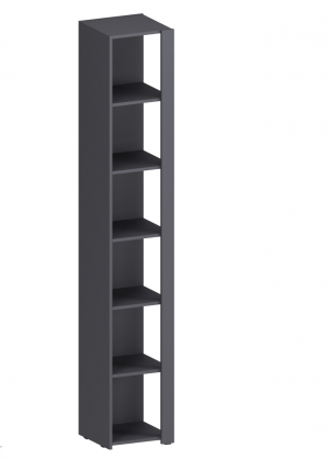 Полка угловая Гостиная Ома УМ3401 графит 41х36х145 см
