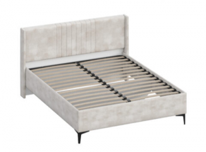 Кровать полутороспальная  Лежер КР312 серый 120х200