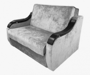 Диван прямой раскладной вперёд ППУ Аккордеон 100 серый плюш 125 см