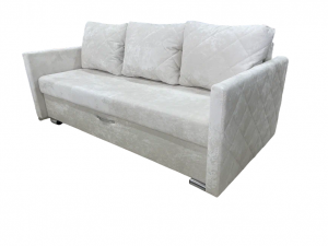 Диван прямой раскладной ППУ Стелс белый 215 см