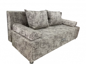 Диван прямой раскладной ППУ Озон с узорами бежевый велюр 190 см