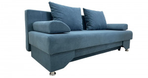 Диван прямой раскладной ППУ Рио-5 синий 190 см