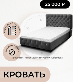 Интерьерная кровать за 25000