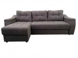 Диван угловой раскладной НПБ Орлеан 3 с оттоманкой коричневый велюр 260х170