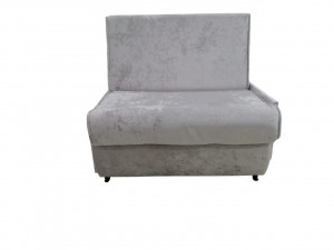 Диван прямой раскладной НПБ Аккордеон серый плюш 130 см