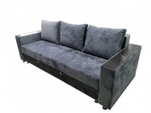 Диван прямой раскладной НПБ Еврокнижка с декором серый плюш 220 см