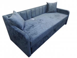 Диван-кровать с ящиком Голубой 210 см