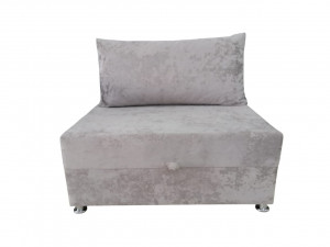 Диван раскладной Баян серый плюш 100 см
