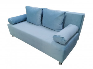 Диван прямой раскладной ППУ Евро бирюзовый велюр 190 см