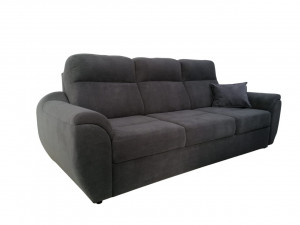 Диван прямой раскладной Вегас металлический каркас пружинный блок велюр графит 250 см