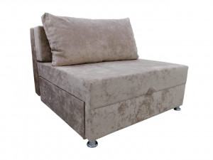 Диван прямой Баян раскладывается вперёд бежевый плюш 100 см