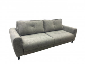 Диван прямой раскладной Парма светло-серый плюш 237 см