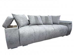 Диван прямой Медина Про серый плюш 250*105