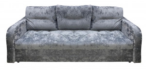 Диван прямой раскладной Карина серый плюш 220 см