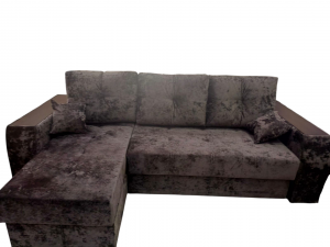 диван прямой раскладной  Эдинбург Д2+оттоманка плюш велюр 265см