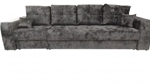 диван прямой раскладной Эдинбург Д3+Д1 скрытая оттоманка трансформер плюш велюр 320см