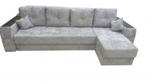 диван прямой раскладной Эдинбург Д3+оттоманка плюш велюр 320см