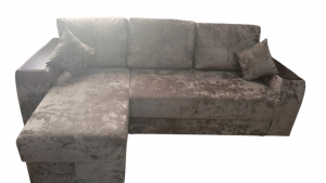 диван прямой раскладной Фаворит Д2+оттоманка плюш велюр 270см