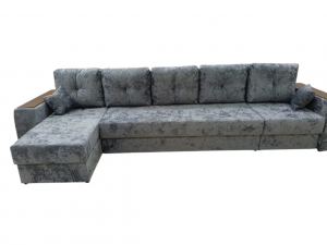 диван прямой раскладной Эдинбург Д3+оттоманка+Д1 трансформер плюш велюр 390см