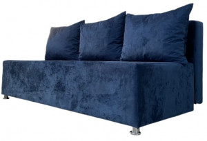 Диван Прямой Куб 4 Синий Плюш 190 см