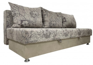 Диван прямой ППУ Еврокнижка-3 с рисунком цветы 190 см
