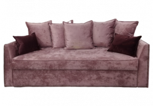 Диван прямой раскладной  Аристократ розовый плюш 225см