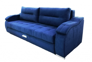 Диван прямой раскладной  Комфорт 3 синий 240см