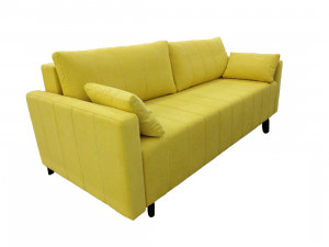 Диван прямой раскладной Меркурий желтый 210см