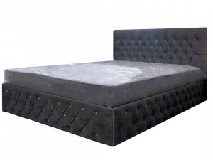 Кровать М17м Шик серый велюр 1600*2000