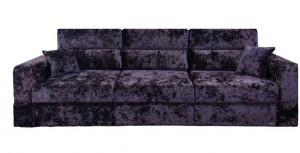 Диван прямой раскладной Бигно 2 плюш бордовый 285см