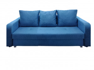 Диван-кровать прямой раскладной Элегия синий 220см