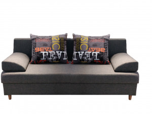 Диван прямой раскладной Диана серый 190х80