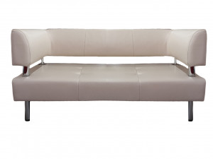 Диван офисный Отдых-2 белый экокожа