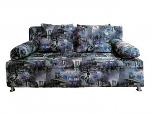 Диван Евро серый принт город
