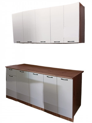 Кухонный гарнитур Хелмер  белый 200см