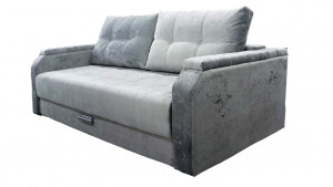 Диван прямой раскладной Комфорт серый плюш 230см