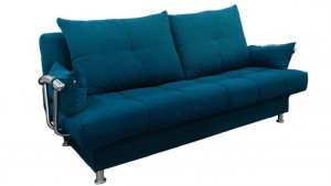Диван-кровать прямой раскладной Финка 3 бирюзовый хром 216см