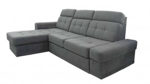 Диван угловой раскладной ППУ  Мартин серый 265х167